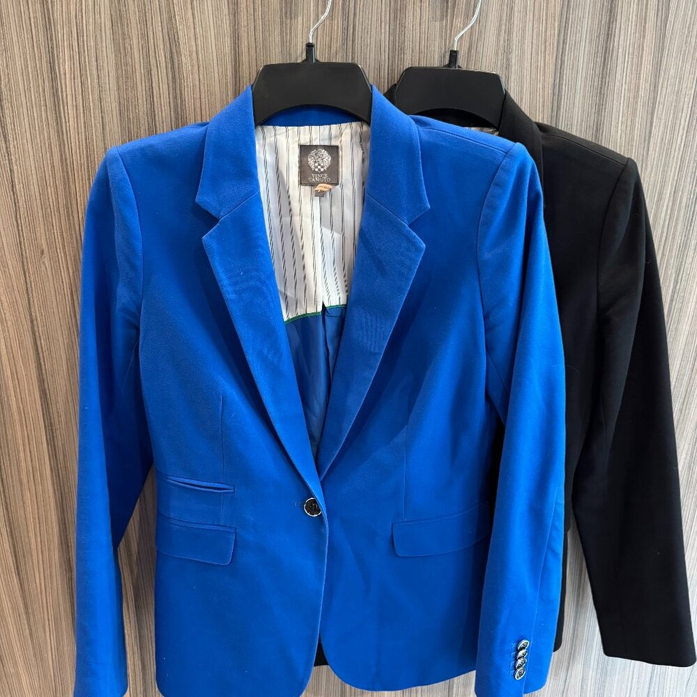 Vince Camuto Women’s Blazer Lot Size 2 – Black & Blue Tailored Jackets Career